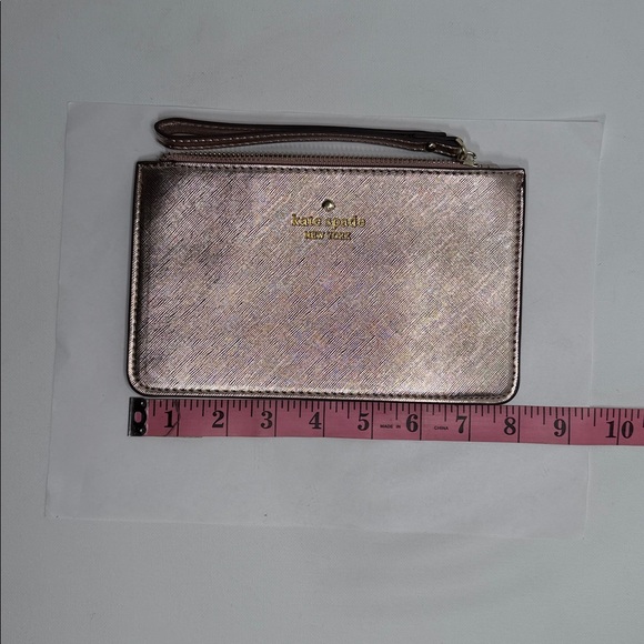 Kate Spade Pink Metallic Wristlet Clutch - Picture 5 of 6